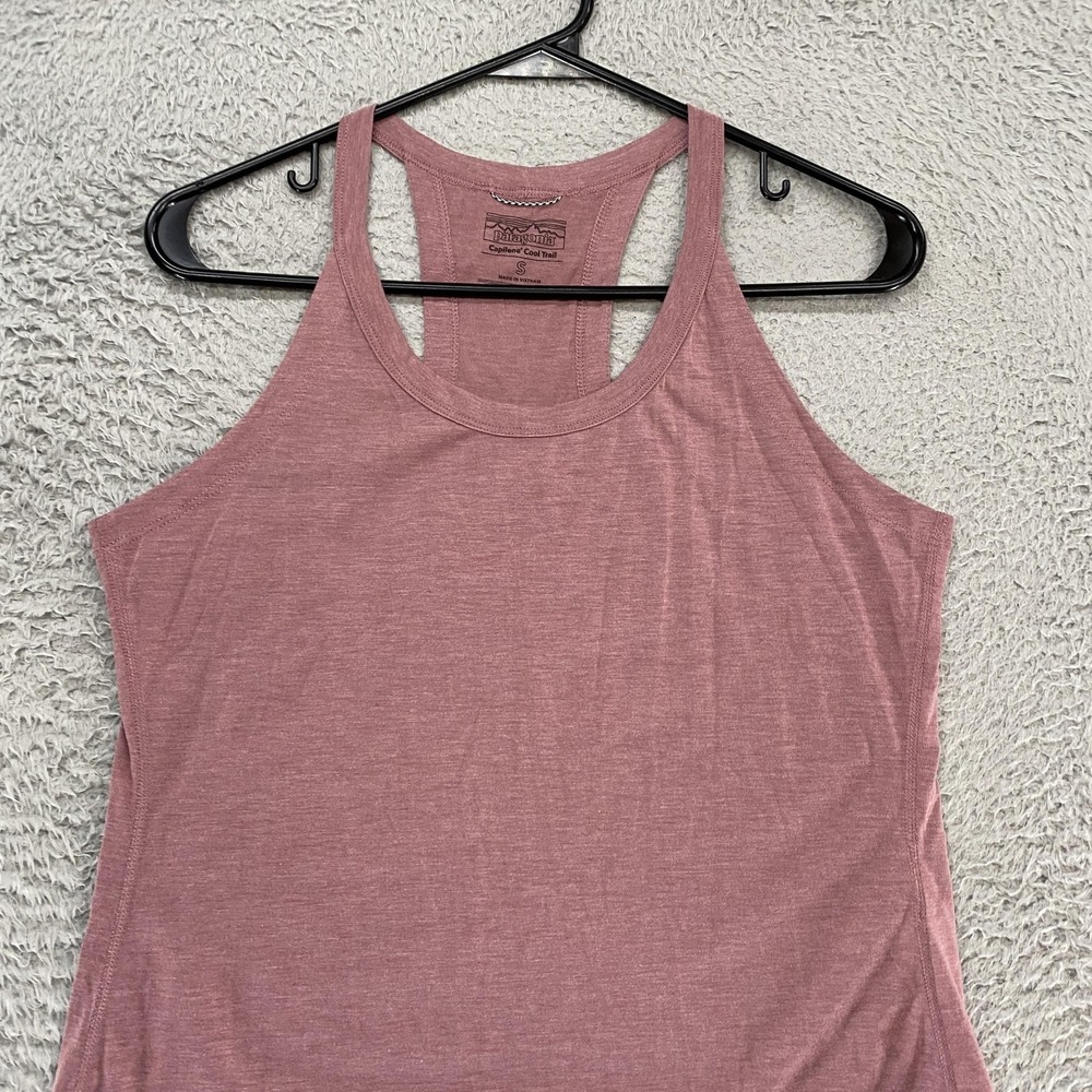 Patagonia Tank Top Womens Small Pink Capilene Cool Trail Racerback Workout - Picture 3 of 13